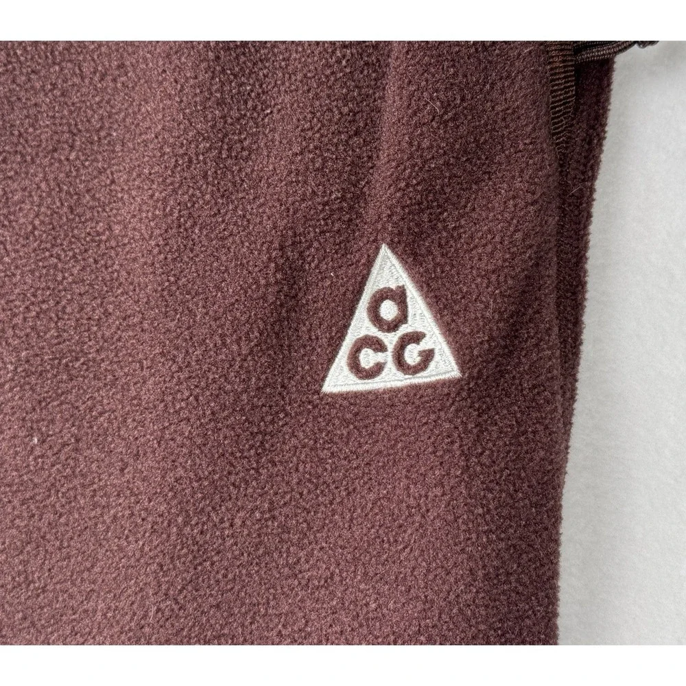 Nike ACG Polartec Fleece Pants CV0658-227 Men's Large Dark Wine Burgundy